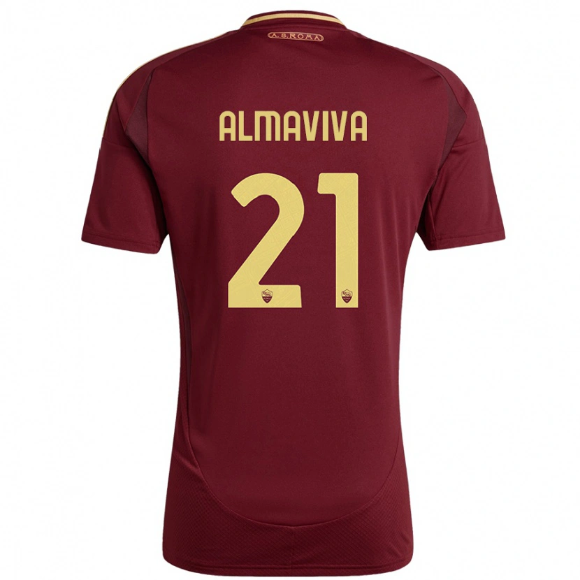 Danxen Men Mattia Almaviva #21 Red Brown Gold Home Jersey 2024/25 T-Shirt