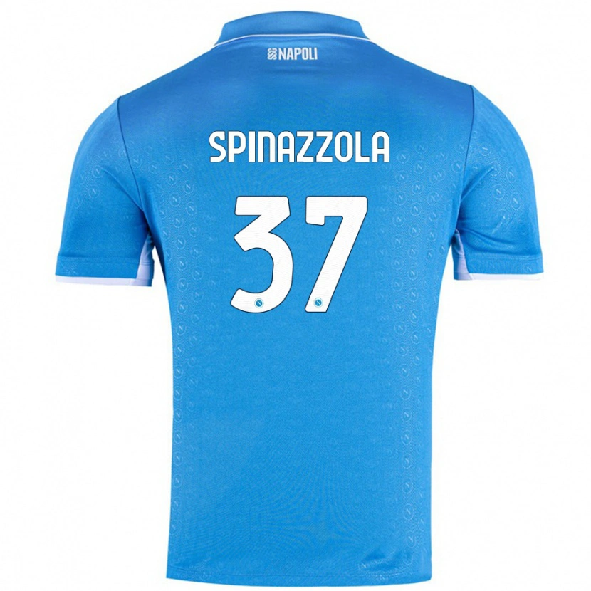 Danxen Men Leonardo Spinazzola #37 Sky Blue Home Jersey 2024/25 T-Shirt