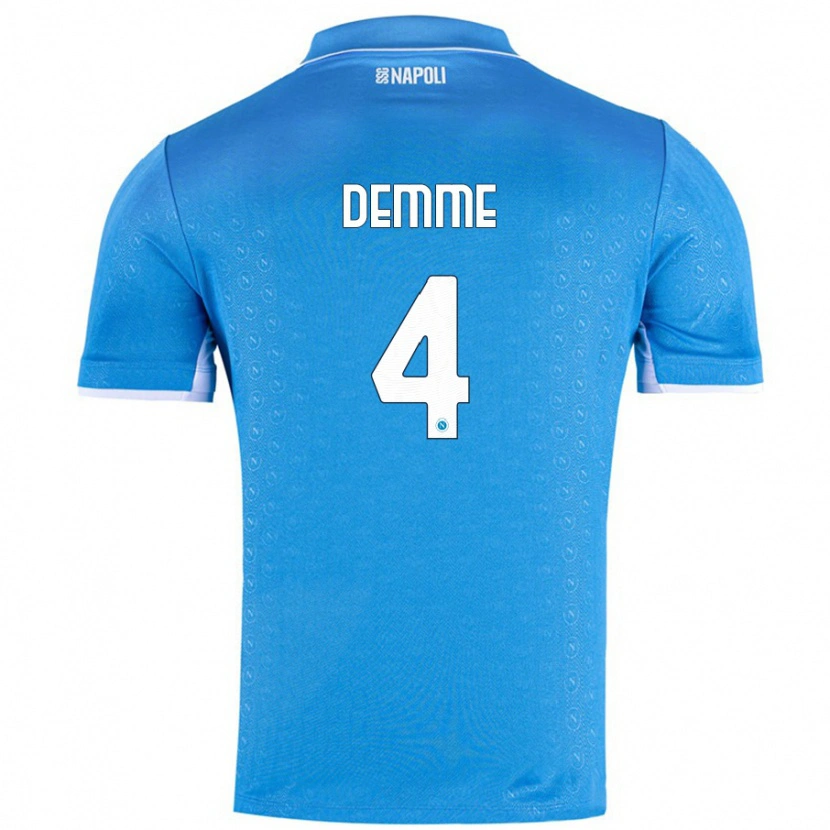 Danxen Men Diego Demme #4 Sky Blue Home Jersey 2024/25 T-Shirt