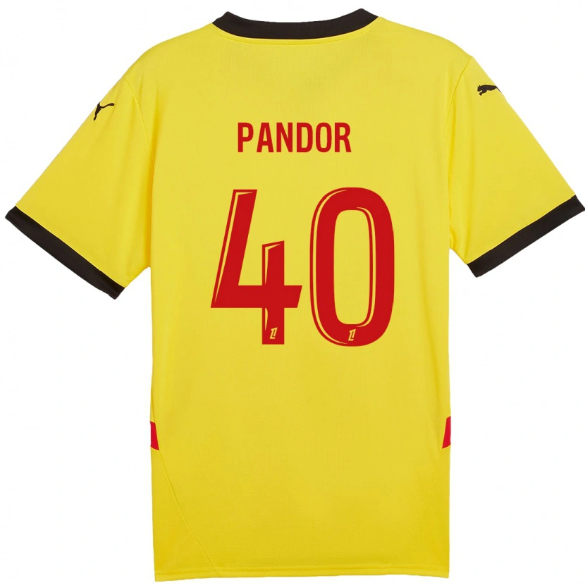 Danxen Men Yannick Pandor #40 Yellow Red Home Jersey 2024/25 T-Shirt