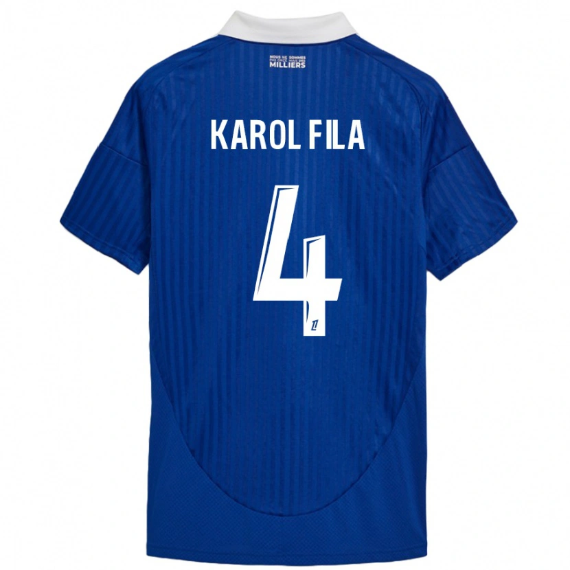 Danxen Men Karol Fila #4 Blue White Home Jersey 2024/25 T-Shirt