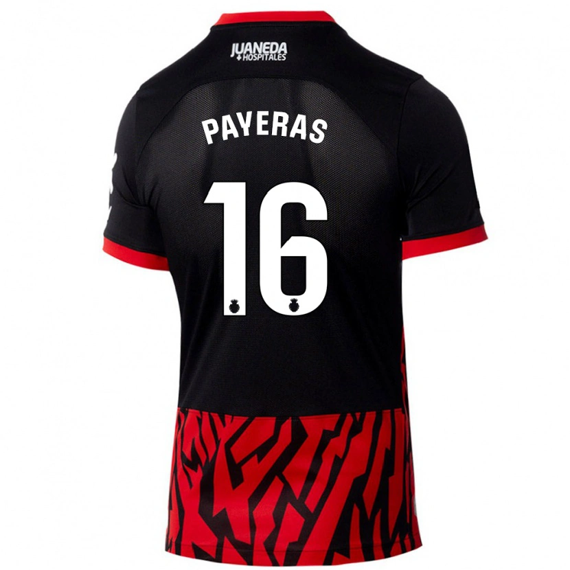 Danxen Men Martí Payeras #16 Black Red Home Jersey 2024/25 T-Shirt