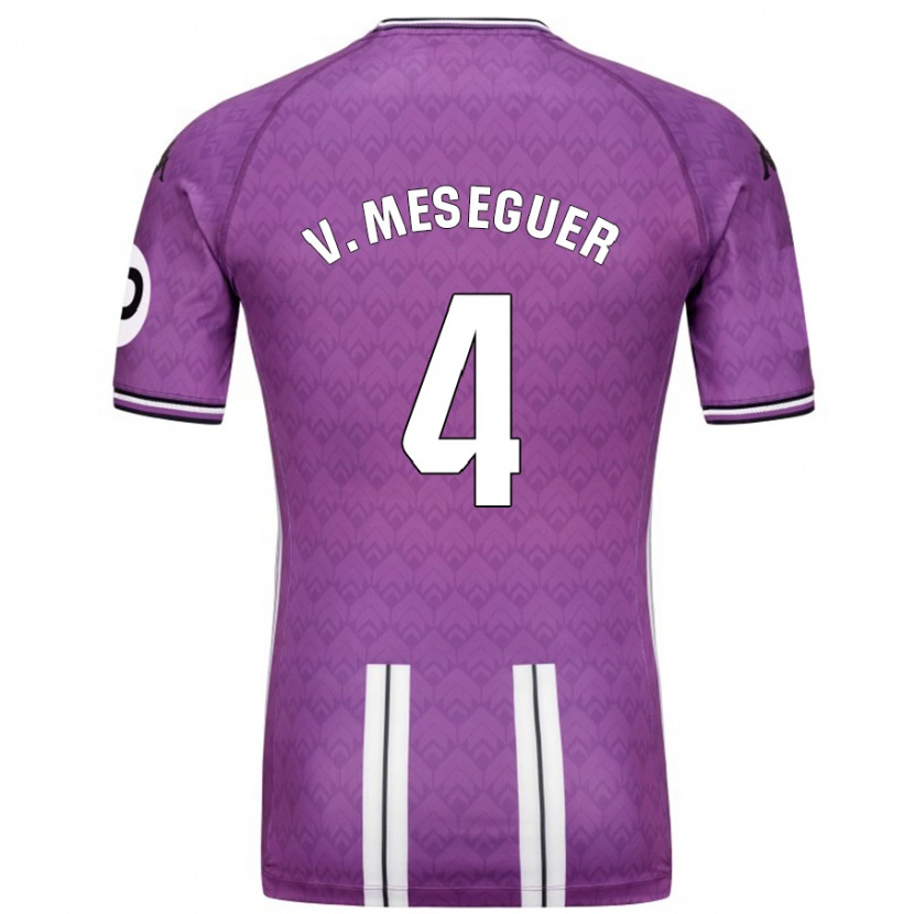 Danxen Men Víctor Meseguer #4 Purple White Home Jersey 2024/25 T-Shirt