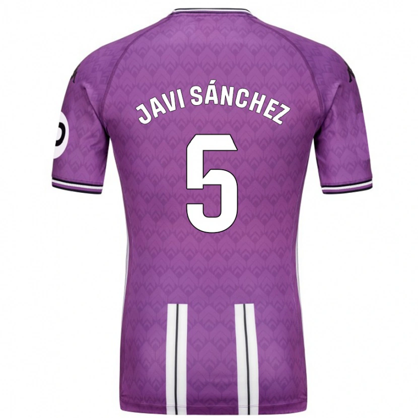 Danxen Men Javi Sánchez #5 Purple White Home Jersey 2024/25 T-Shirt