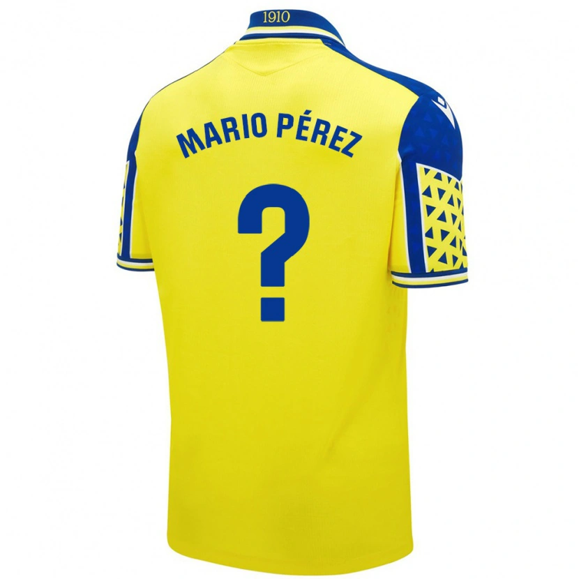 Danxen Men Mario Pérez #0 Yellow Blue Home Jersey 2024/25 T-Shirt