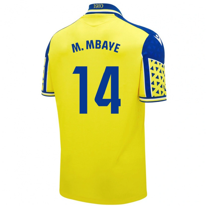 Danxen Men Momo Mbaye #14 Yellow Blue Home Jersey 2024/25 T-Shirt