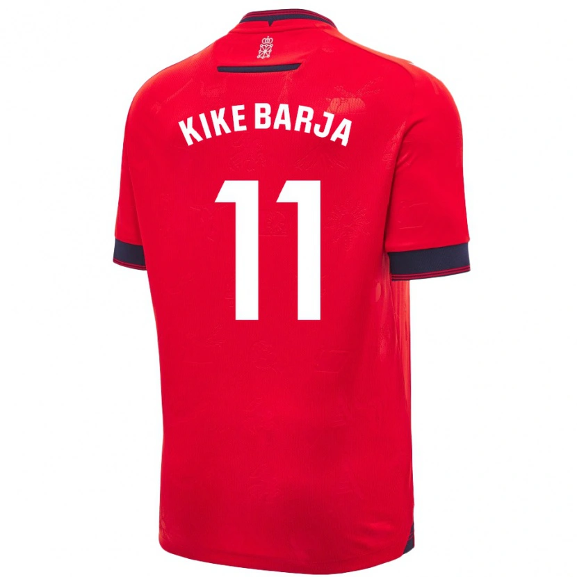 Danxen Men Kike Barja #11 Red White Home Jersey 2024/25 T-Shirt