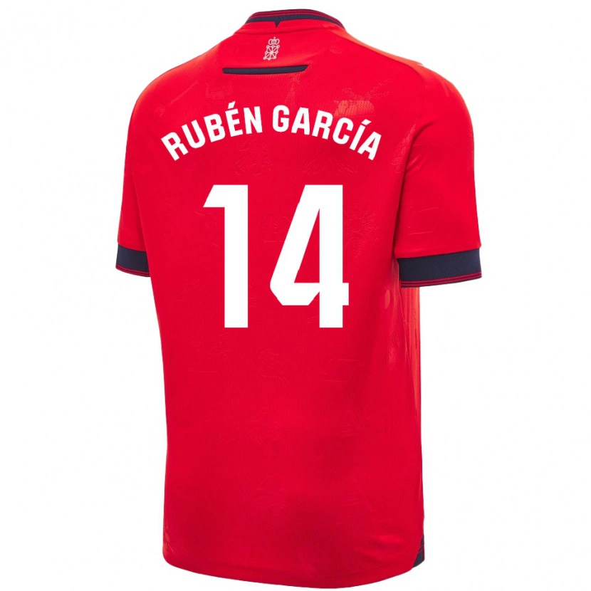 Danxen Men Rubén García #14 Red White Home Jersey 2024/25 T-Shirt