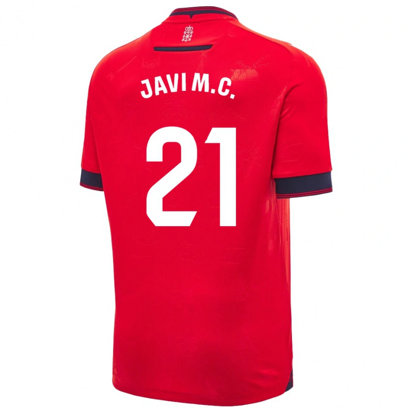 Danxen Men Javi Martínez #21 Red White Home Jersey 2024/25 T-Shirt