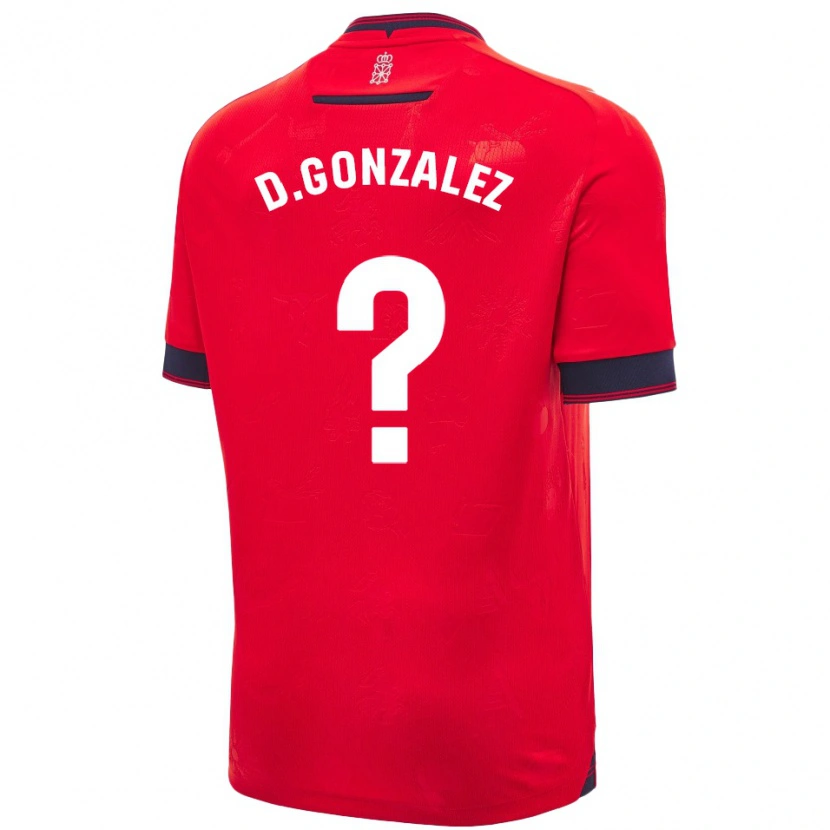 Danxen Men Dani González #0 Red White Home Jersey 2024/25 T-Shirt