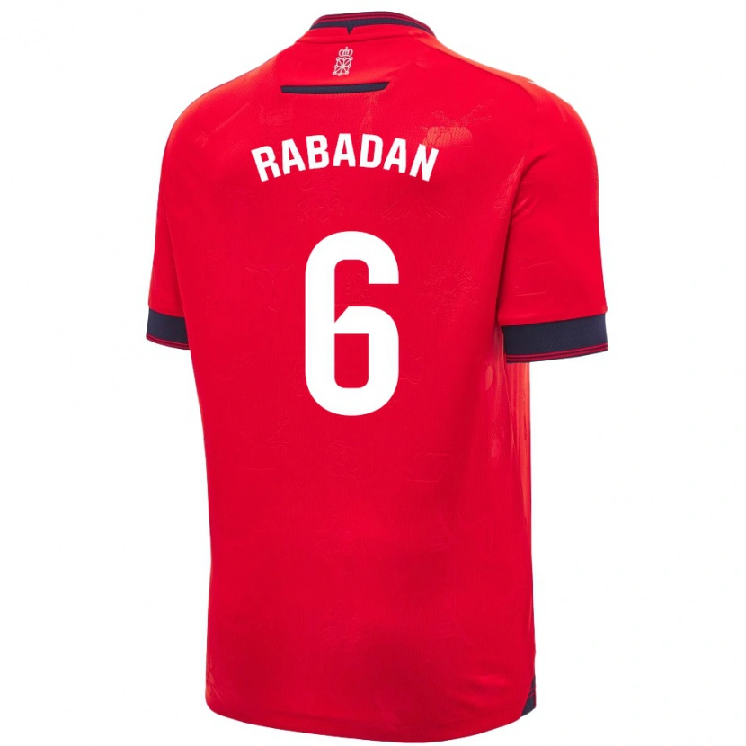 Danxen Men David Rabadán #6 Red White Home Jersey 2024/25 T-Shirt