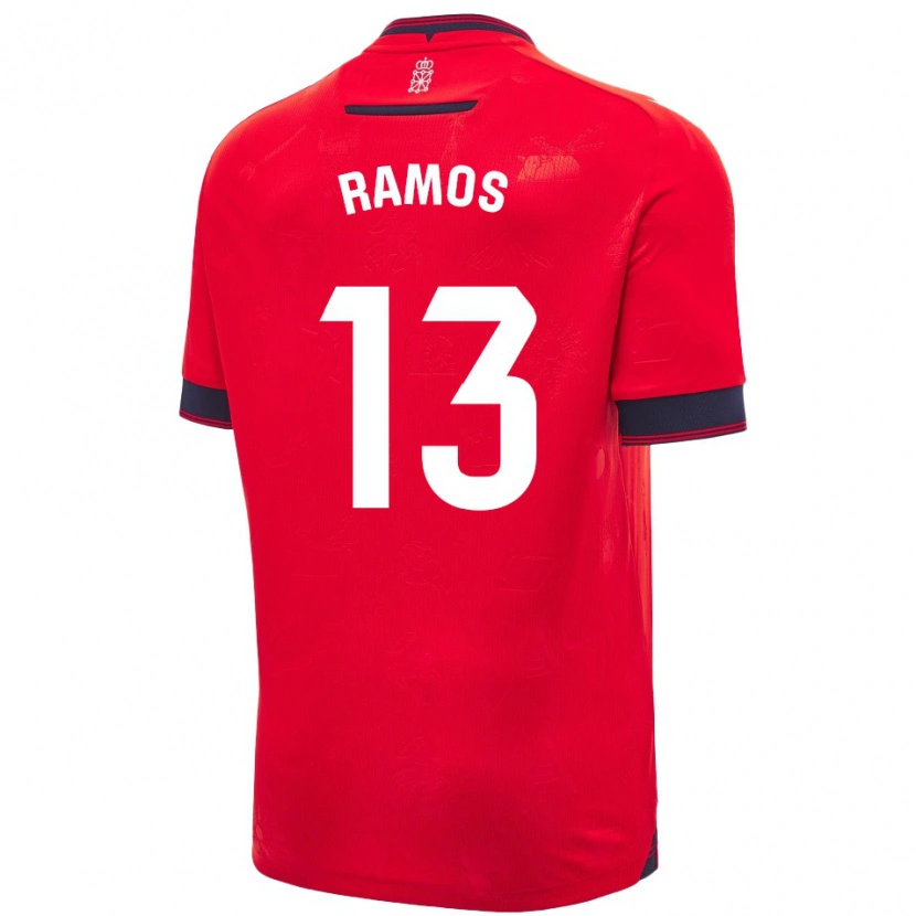 Danxen Men Darío Ramos #13 Red White Home Jersey 2024/25 T-Shirt