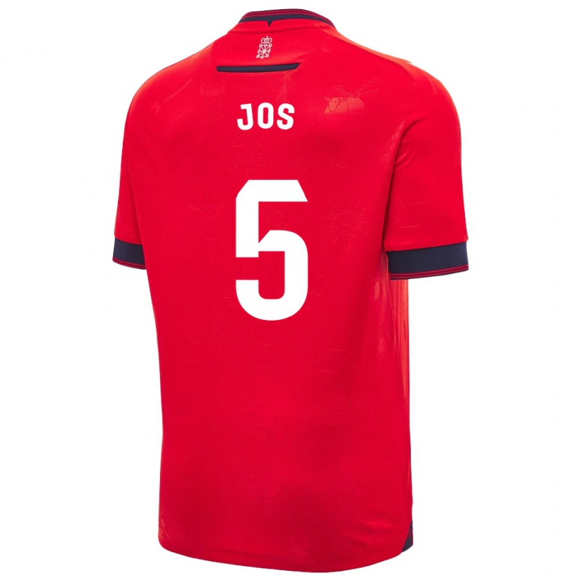 Danxen Men Josune Urdaniz Maurin #5 Red White Home Jersey 2024/25 T-Shirt