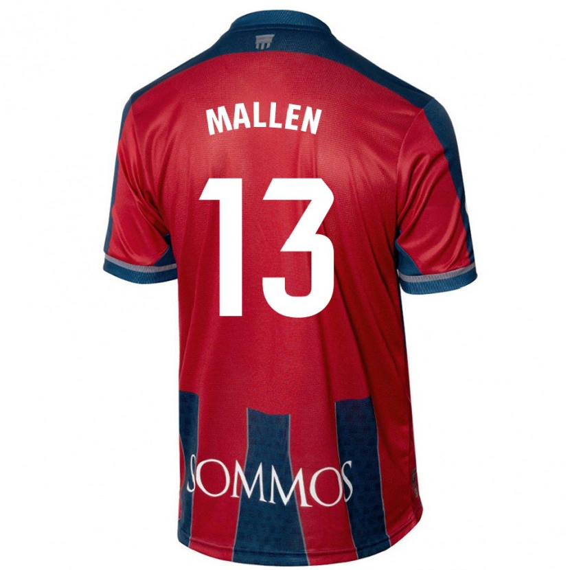Danxen Men Lucía Mallén #13 Red Blue Home Jersey 2024/25 T-Shirt