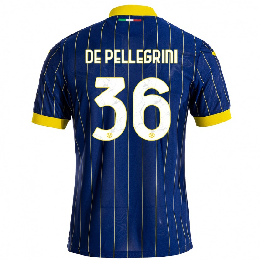 Danxen Men Erika De Pellegrini #36 Blue Yellow Home Jersey 2024/25 T-Shirt