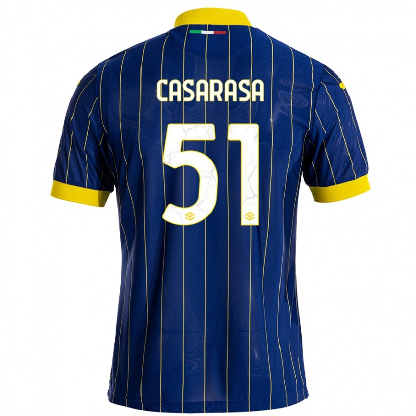 Danxen Men Asia Casarasa #51 Blue Yellow Home Jersey 2024/25 T-Shirt