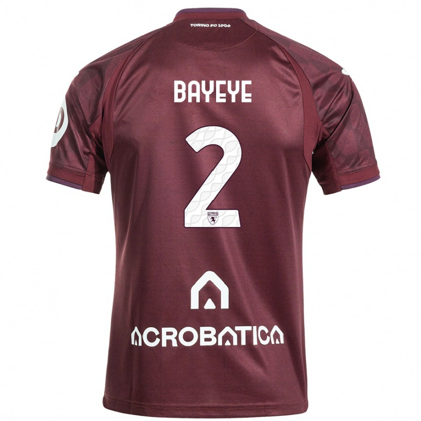 Danxen Men Brian Bayeye #2 Maroon White Home Jersey 2024/25 T-Shirt