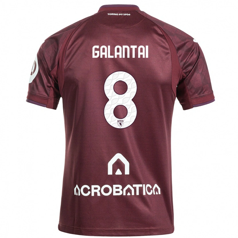 Danxen Men Tamás Galántai #8 Maroon White Home Jersey 2024/25 T-Shirt