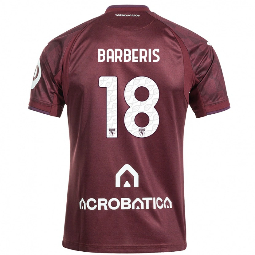 Danxen Men Laura Barberis #18 Maroon White Home Jersey 2024/25 T-Shirt