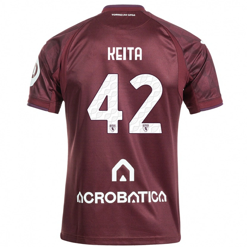 Danxen Men Karamoko Keita #42 Maroon White Home Jersey 2024/25 T-Shirt