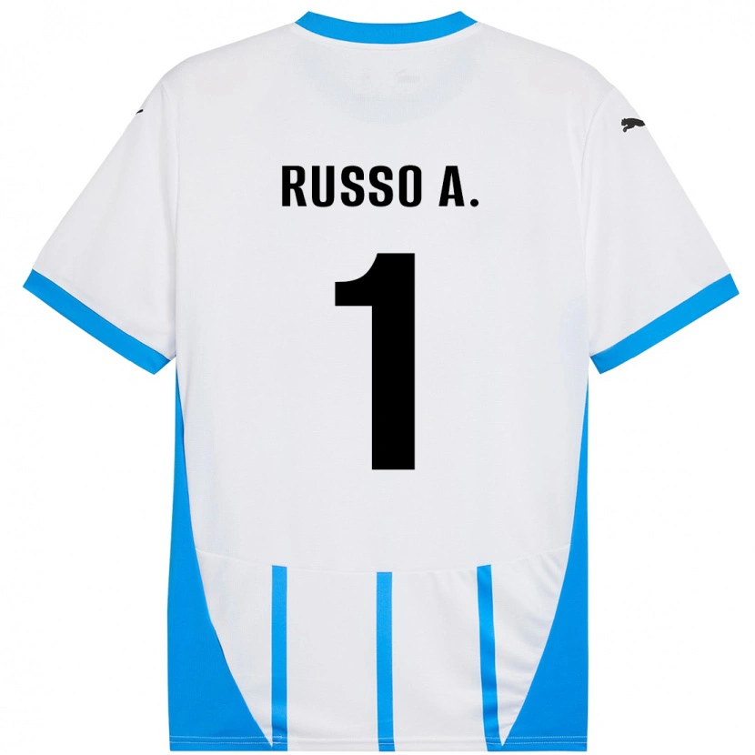 Danxen Men Alessandro Russo #1 White Blue Away Jersey 2024/25 T-Shirt