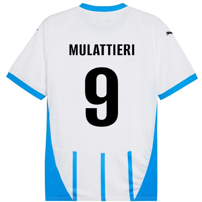 Danxen Men Samuele Mulattieri #9 White Blue Away Jersey 2024/25 T-Shirt