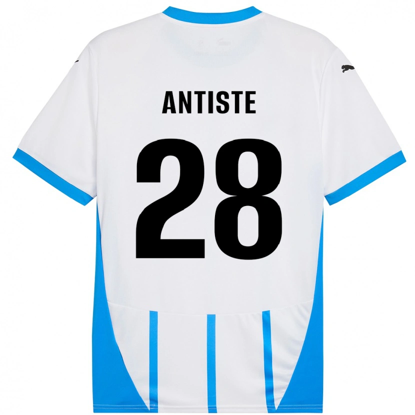 Danxen Men Janis Antiste #28 White Blue Away Jersey 2024/25 T-Shirt