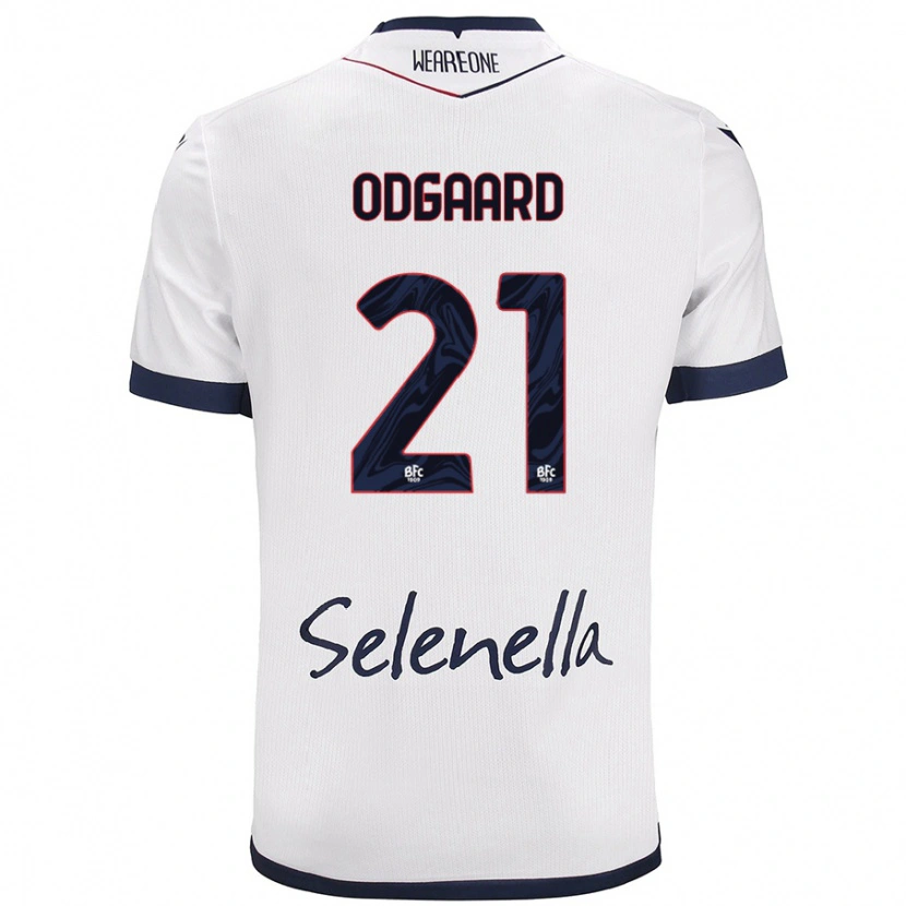 Danxen Men Jens Odgaard #21 White Royal Blue Away Jersey 2024/25 T-Shirt