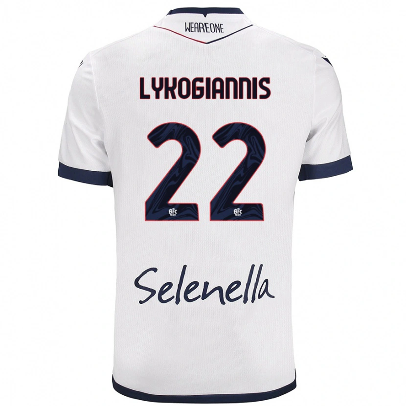Danxen Men Charalampos Lykogiannis #22 White Royal Blue Away Jersey 2024/25 T-Shirt