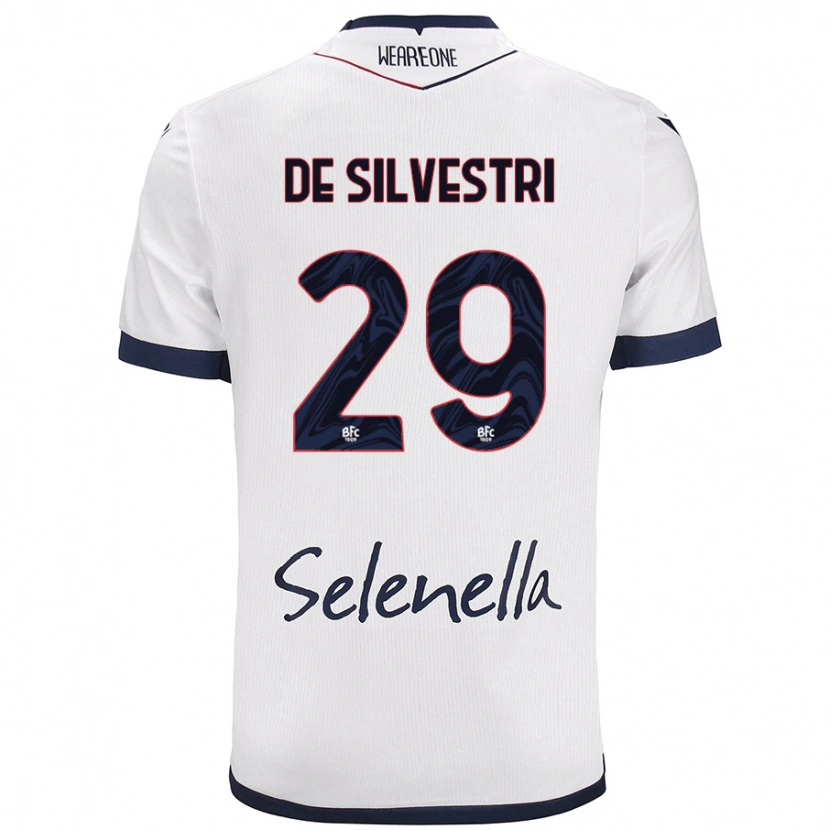 Danxen Men Lorenzo De Silvestri #29 White Royal Blue Away Jersey 2024/25 T-Shirt