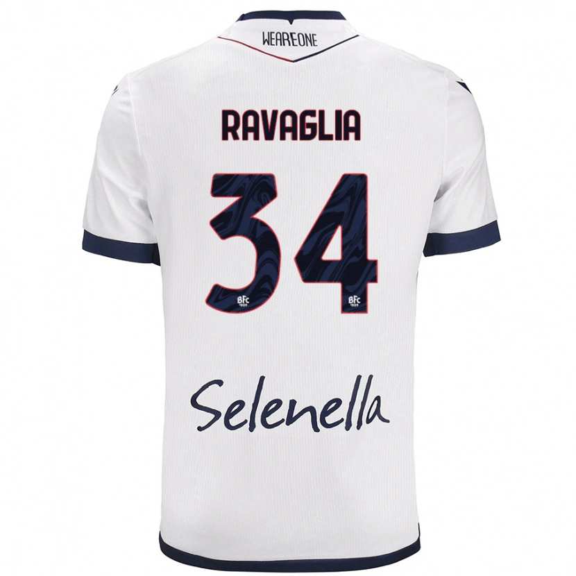 Danxen Men Federico Ravaglia #34 White Royal Blue Away Jersey 2024/25 T-Shirt