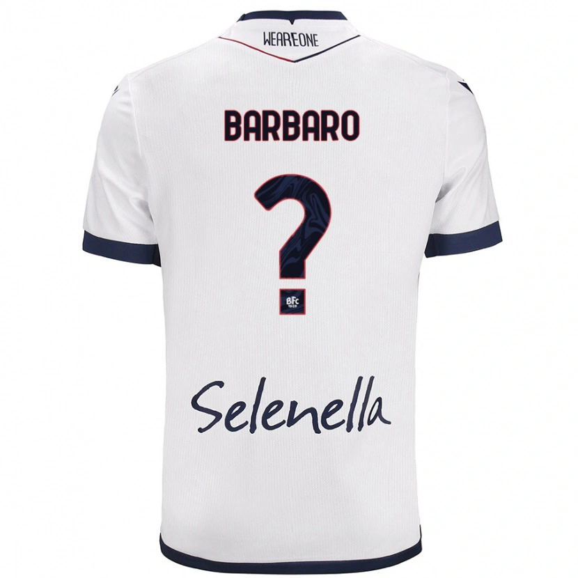 Danxen Men Giacomo Barbaro #0 White Royal Blue Away Jersey 2024/25 T-Shirt