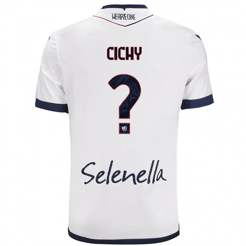 Danxen Men Natan Cichy #0 White Royal Blue Away Jersey 2024/25 T-Shirt