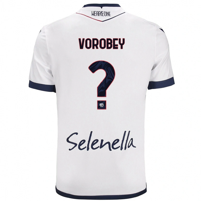 Danxen Men Maksym Vorobey #0 White Royal Blue Away Jersey 2024/25 T-Shirt