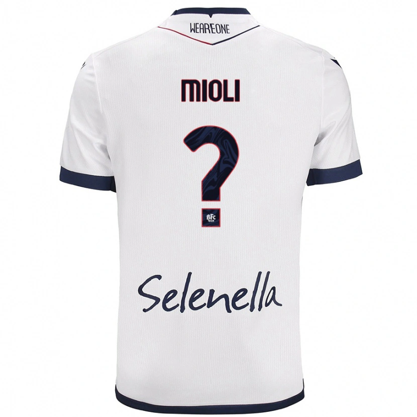 Danxen Men Mattia Mioli #0 White Royal Blue Away Jersey 2024/25 T-Shirt