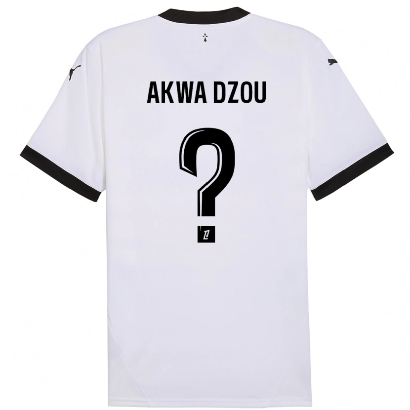 Danxen Men Yoan Akwa Dzou #0 White Black Away Jersey 2024/25 T-Shirt