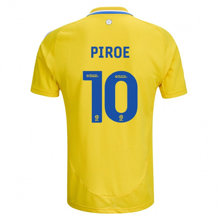 Danxen Men Joël Piroe #10 Yellow Blue Away Jersey 2024/25 T-Shirt