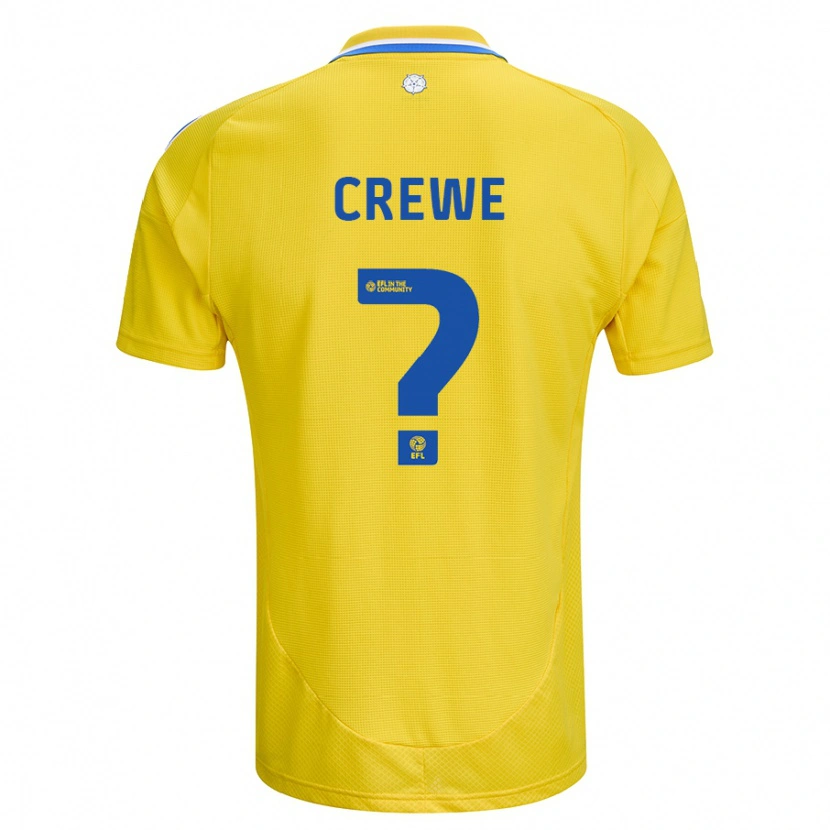 Danxen Men Charlie Crew #0 Yellow Blue Away Jersey 2024/25 T-Shirt