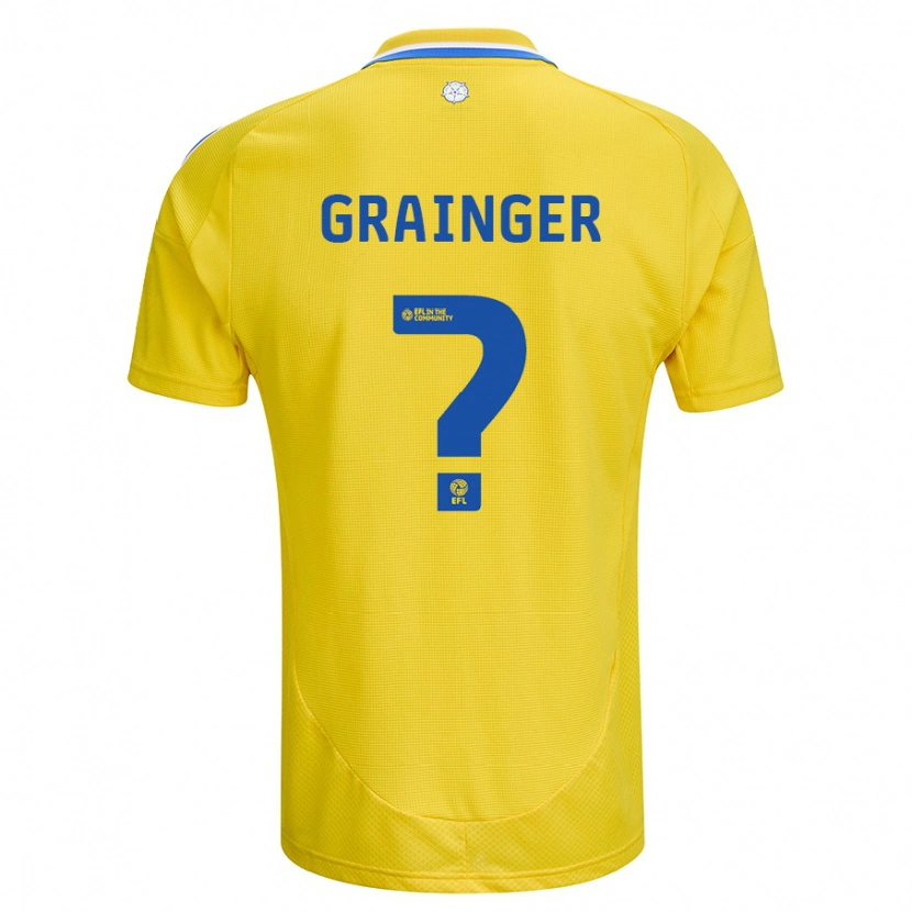 Danxen Men Owen Grainger #0 Yellow Blue Away Jersey 2024/25 T-Shirt
