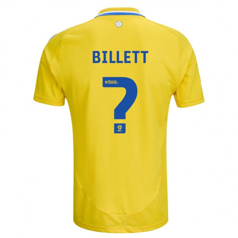 Danxen Men Joe Billett #0 Yellow Blue Away Jersey 2024/25 T-Shirt