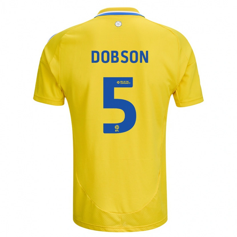 Danxen Men Ellie Dobson #5 Yellow Blue Away Jersey 2024/25 T-Shirt