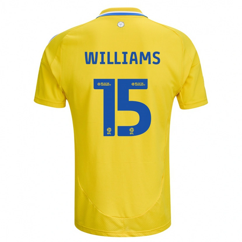 Danxen Men Paige Williams #15 Yellow Blue Away Jersey 2024/25 T-Shirt