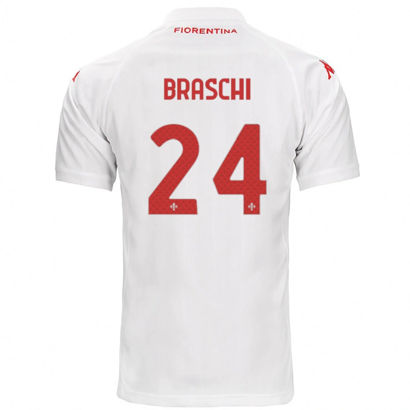 Danxen Men Riccardo Braschi #24 White Away Jersey 2024/25 T-Shirt