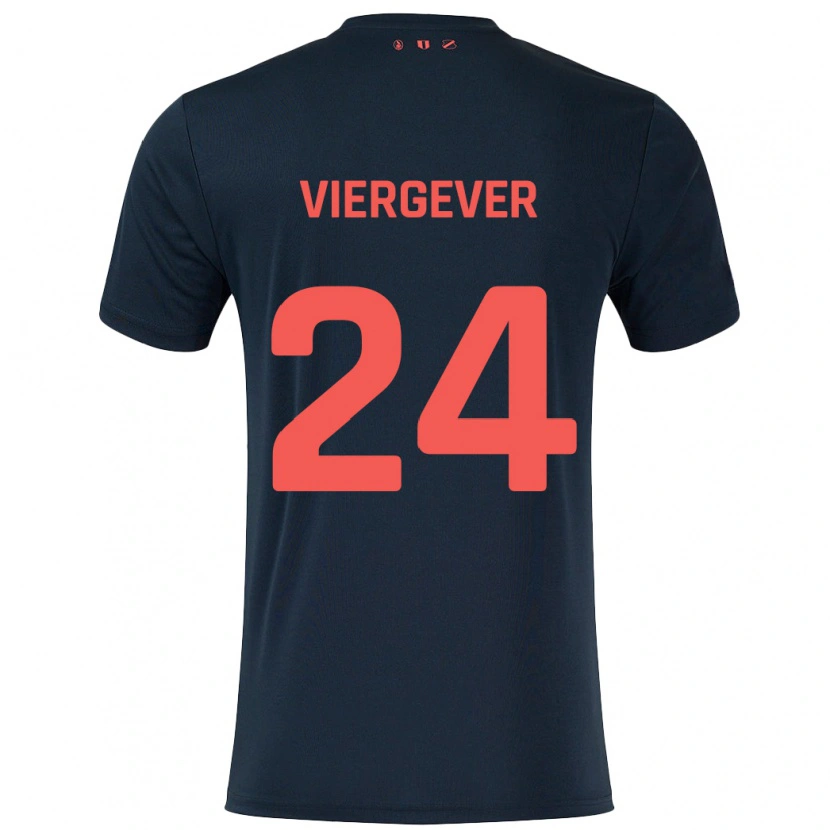 Danxen Men Nick Viergever #24 Black Red Away Jersey 2024/25 T-Shirt