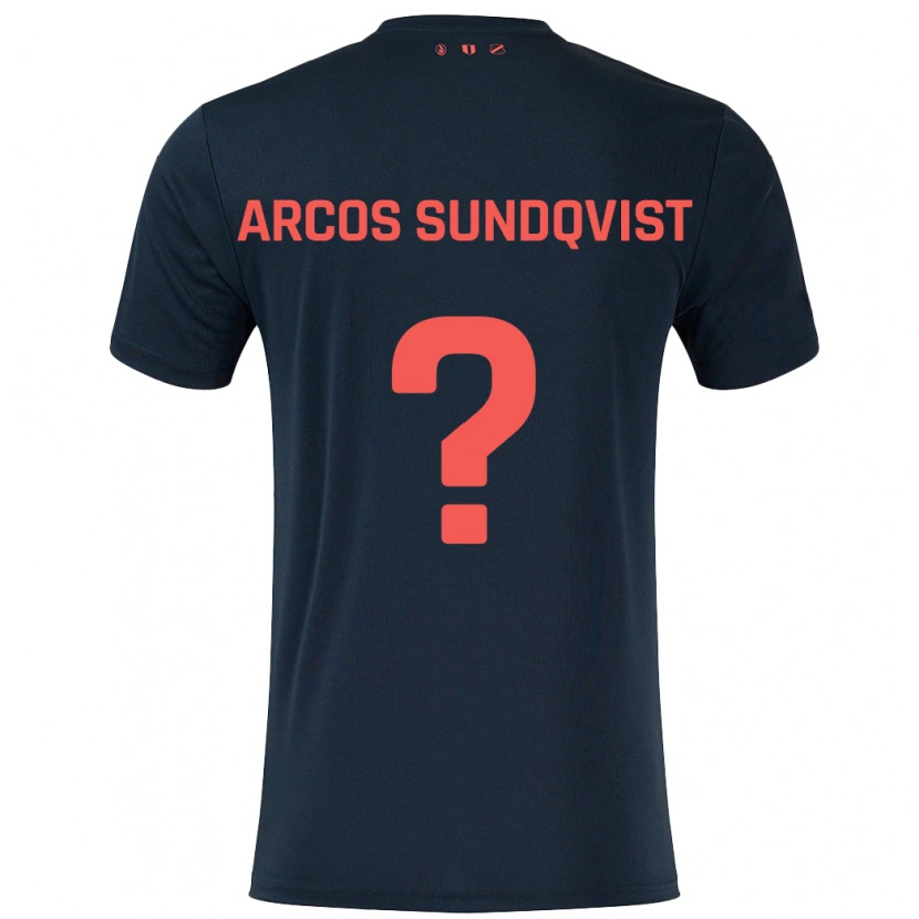 Danxen Men Gustav Arcos Sundqvist #0 Black Red Away Jersey 2024/25 T-Shirt