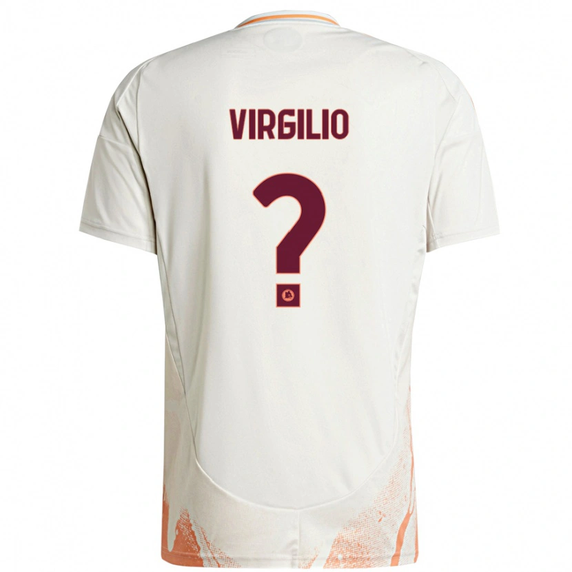 Danxen Men Cristian Virgilio #0 Cream White Orange Away Jersey 2024/25 T-Shirt