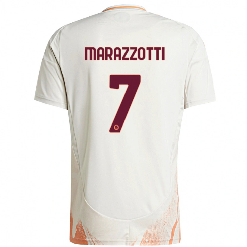 Danxen Men Fabrizio Marazzotti #7 Cream White Orange Away Jersey 2024/25 T-Shirt