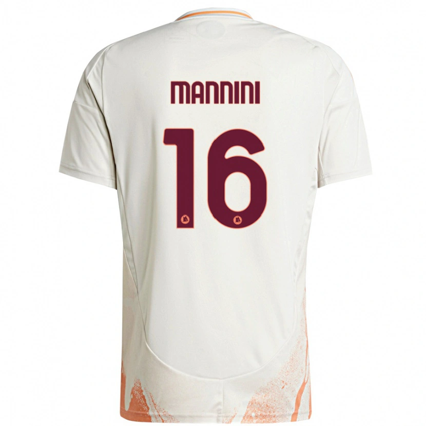 Danxen Men Mattia Mannini #16 Cream White Orange Away Jersey 2024/25 T-Shirt