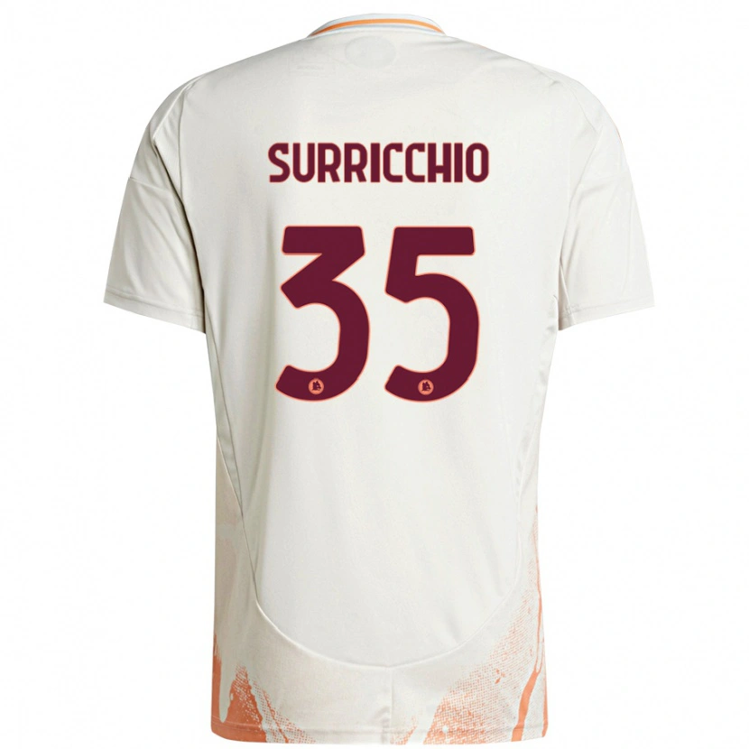 Danxen Men Jacopo Surricchio #35 Cream White Orange Away Jersey 2024/25 T-Shirt