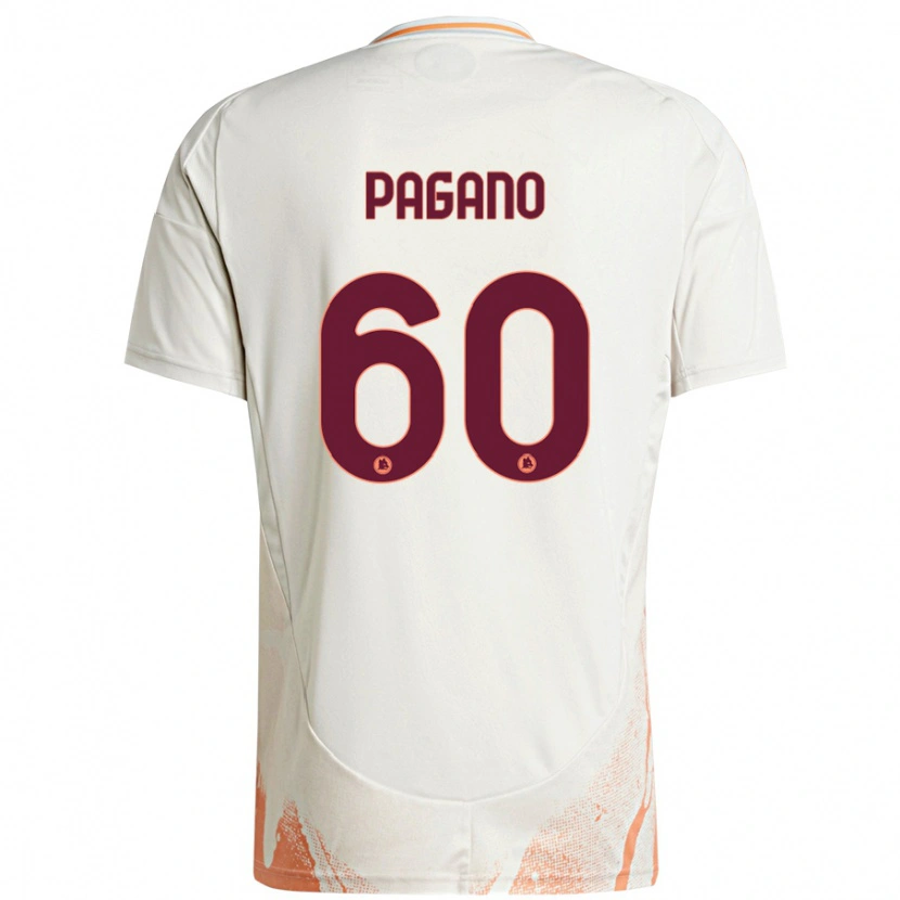 Danxen Men Riccardo Pagano #60 Cream White Orange Away Jersey 2024/25 T-Shirt